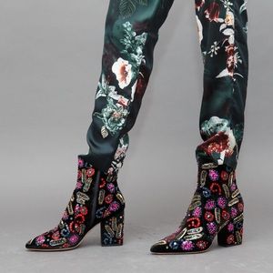 Loeffler Randall
Isla Sequin-Embroidered Block-Heel Booties
